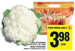 Food Basics Cauliflower and Mini Peppers offer