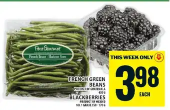 Food Basics French Green Beans and Blackberries offer