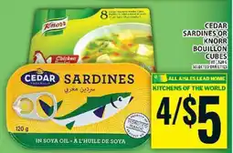 Food Basics Cedar Sardines or Knorr Bouillon Cubes offer