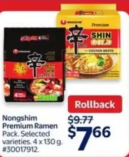Walmart Nongshim premium ramen offer