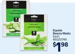Walmart Equate beauty masks offer