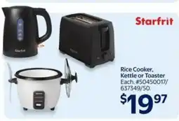 Walmart Starfrit rice cooker, kettle or toaster offer