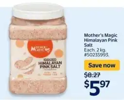Walmart Mother's magic himalayan pink salt offer