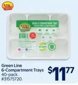 Walmart Green line 6-compartment trays offer