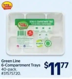 Walmart Green line 6-compartment trays offer
