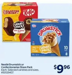 Walmart Nestlé drumstick or confectioneries share pack offer