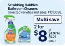 Walmart Scrubbing bubbles bathroom cleaners offer