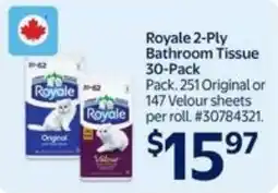 Walmart Royale 2-ply bathroom tissue offer