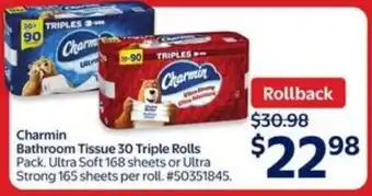 Walmart Charmin bathroom tissue offer