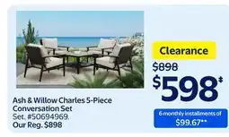 Walmart Ash & Willow Charles 5-Piece Conversation Set offer