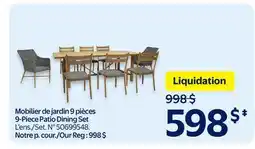 Walmart 9-Piece Patio Dining Set offer