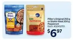 Walmart Piller’s Original 250 g or Shahir Halal 200 g Pepperoni offer