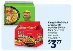 Walmart Kang Shi Fu 5-Pack or Lucky Me Noodles 6-Pack offer