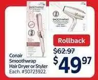 Walmart Conair Smoothwrap Hair Dryer or Styler offer