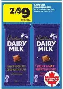 Real Canadian Superstore Cadbury Sharing Bars offer