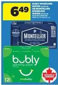 Real Canadian Superstore Bubly Sparkling Water or Montellier Sparkling Water offer