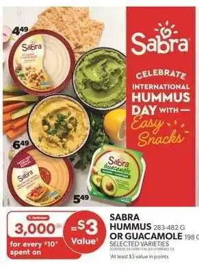Real Canadian Superstore Sabra Hummus or Guacamole offer