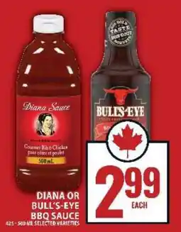 Food Basics DIANA OR BULL’S-EYE BBQ SAUCE offer