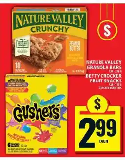 Food Basics Nature Valley Granola Bars & Betty Crocker Fruit Snacks offer