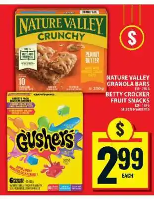 Food Basics Nature Valley Granola Bars & Betty Crocker Fruit Snacks offer