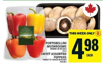 Food Basics Portobellini Mushrooms & Sweet Assorted Peppers offer