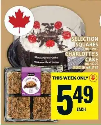 Food Basics Selection Squares / Charlotte's Cake offer