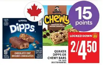 Food Basics QUAKER DIPPS OR CHEWY BARS offer