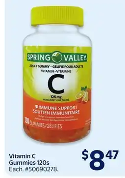 Walmart Spring Valley Vitamin C Gummies 120s offer