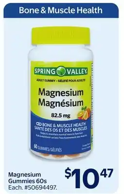 Walmart SPRING VALLEY Magnesium Gummies 60s offer
