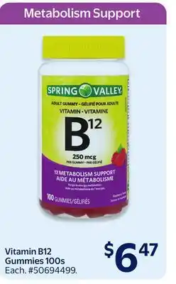 Walmart Spring Valley Vitamin B12 Gummies 100s offer