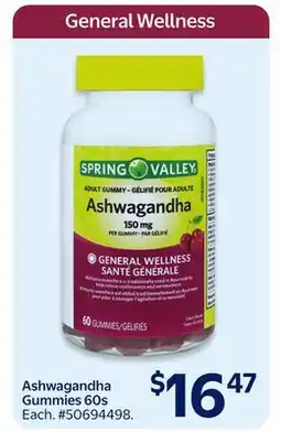 Walmart Spring Valley Ashwagandha Gummies 60s offer