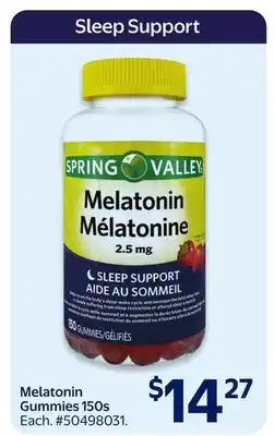 Walmart Spring Valley Melatonin Gummies 150s offer