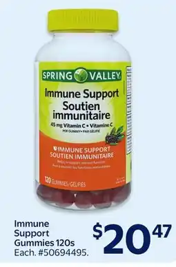 Walmart SPRING VALLEY Immune Support Gummies 120s offer