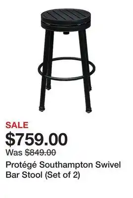 TSC Stores Protégé Southampton Swivel Bar Stool (Set of 2) offer