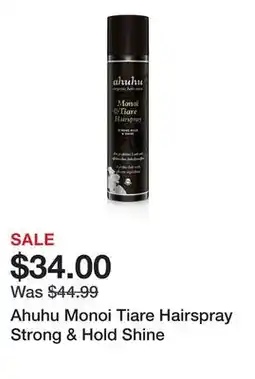 TSC Stores Ahuhu Monoi Tiare Hairspray Strong & Hold Shine offer