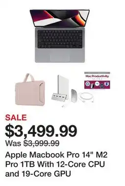 TSC Stores Apple Macbook Pro 14 M2 Pro 1TB With 12-Core CPU and 19-Core GPU offer
