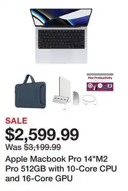 TSC Stores Apple Macbook Pro 14M2 Pro 512GB with 10-Core CPU and 16-Core GPU offer
