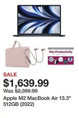 TSC Stores Apple M2 MacBook Air 13.3 512GB (2022) offer