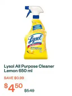 Voilà Lysol All Purpose Cleaner Lemon 650 ml offer