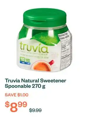 Voilà Truvia Natural Sweetener Spoonable 270 g offer
