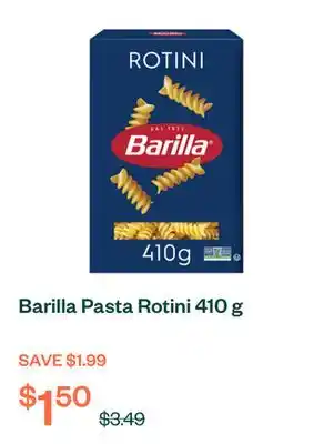 Voilà Barilla Pasta Rotini 410 g offer