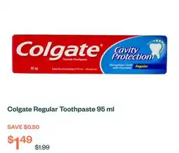 Voilà Colgate Regular Toothpaste 95 ml offer