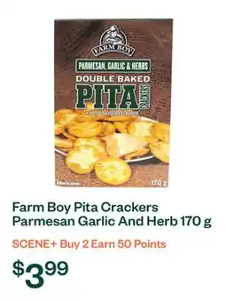 Voilà Farm Boy Pita Crackers Parmesan Garlic And Herb 170 g offer