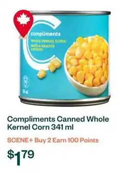 Voilà Compliments Canned Whole Kernel Corn 341 ml offer