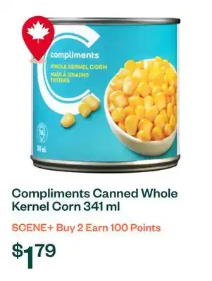 Voilà Compliments Canned Whole Kernel Corn 341 ml offer