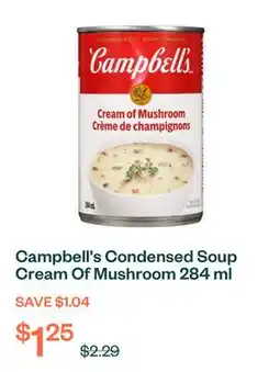 Voilà Campbell's Condensed Soup Cream Of Mushroom 284 ml offer