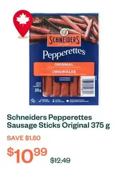 Voilà Schneiders Pepperettes Sausage Sticks Original 375 g offer