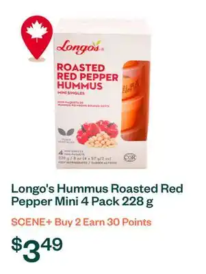 Voilà Longo's Hummus Roasted Red Pepper Mini 4 Pack 228 g offer