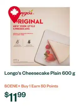 Voilà Longo's Cheesecake Plain 600 g offer