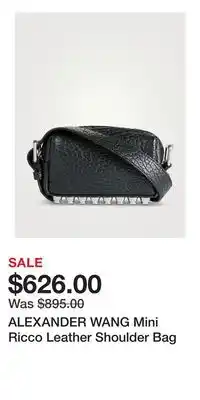 Holt Renfrew ALEXANDER WANG Mini Ricco Leather Shoulder Bag offer